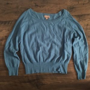 AQUA BLUE CROP SWEATER